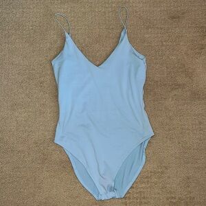 Periwinkle light blue bodysuit top